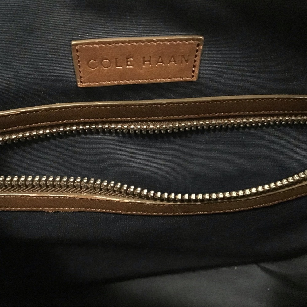 Cole Haan Brown Leather Briefcase - Picture 8 of 14